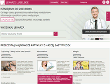 Tablet Screenshot of lekarze-lubelskie.pl